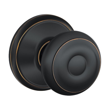 Schlage Schlage Georgian Aged Bronze Passage Door Knob 1-3/4 in. F10VGEO716